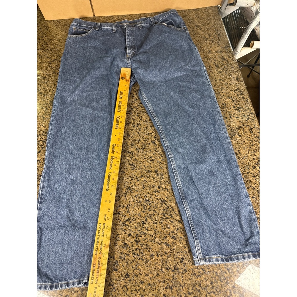Wrangler Five Star Premium Denim Jeans Mens 46x32 Blue Regular Fit 96501DS
